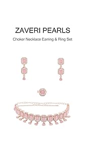 Sparkle4c_Jewelryページ ZAVERI PEARLS Purple Dazzling Unicorn Stones & Beads Choker
